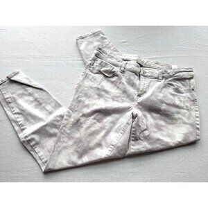 Gap Jeans Women's Size 12 Skimmer Legging Gray White Tie‎ Dye Stretch Mid Rise